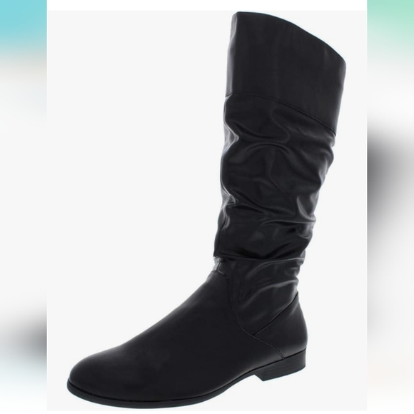 NWT Style & Co woman's Kelima black slouch knee high flat boot 5.5 - Picture 1 of 7